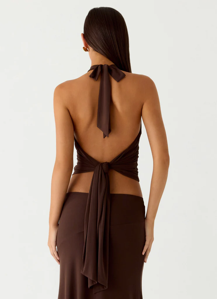 Kerrie Halter Top - Chocolate