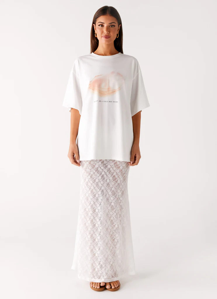 Jaz Lace Maxi Skirt - White