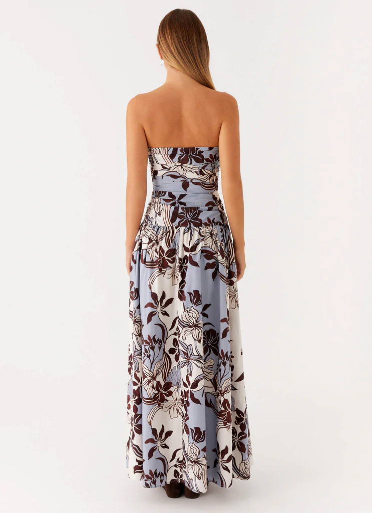 Carmel Maxi Dress - Bluewood Blossom