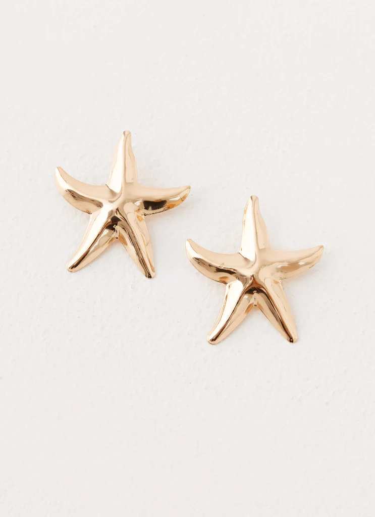 Hidden Treasure Earrings - Gold