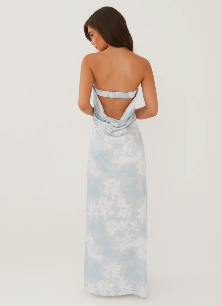 Love Me More Maxi Dress - Blue Blossom