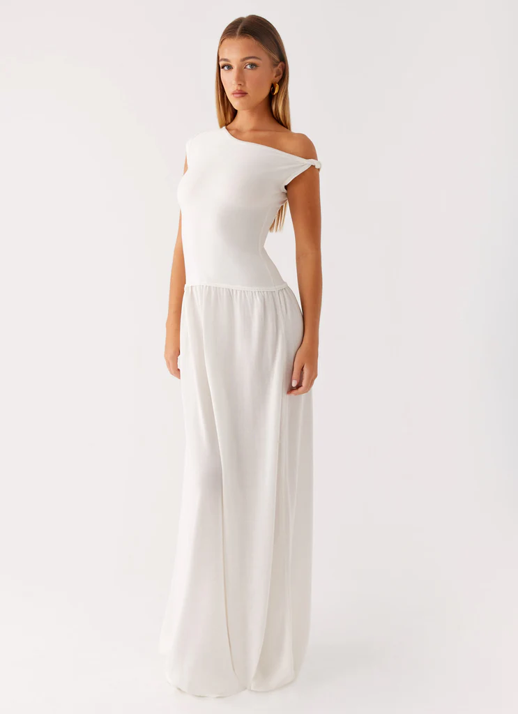 Ardella One Shoulder Maxi Dress - Ivory