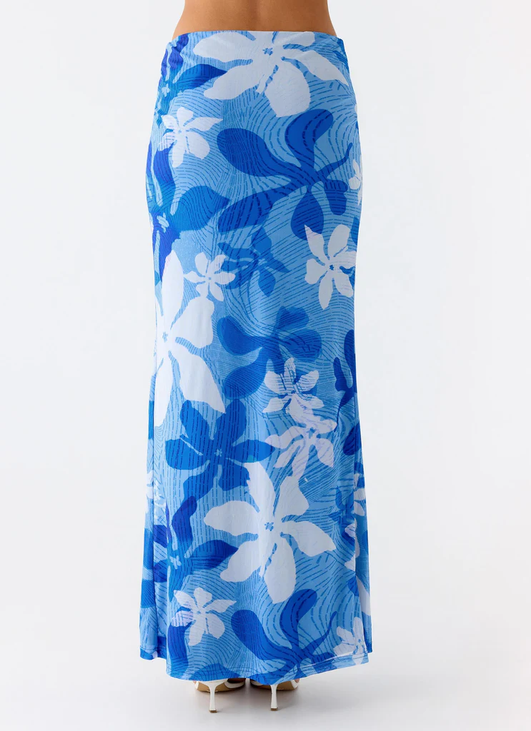 Briene Maxi Skirt - Sea Blue