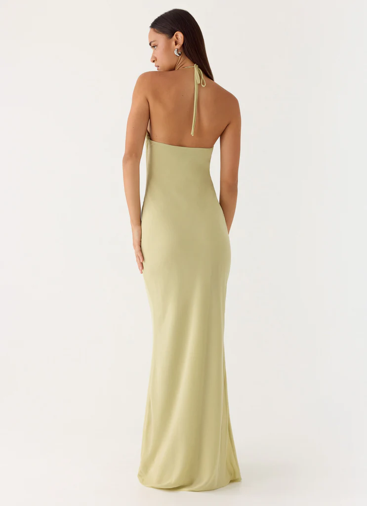 Anouk Halter Maxi Dress - Sage