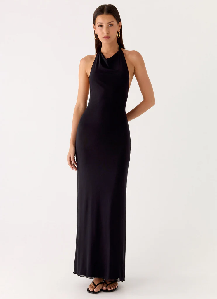 Starlight Nights Maxi Dress - Black