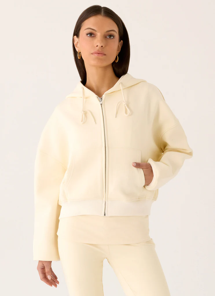 Elio Zip Hoodie - Baby Yellow