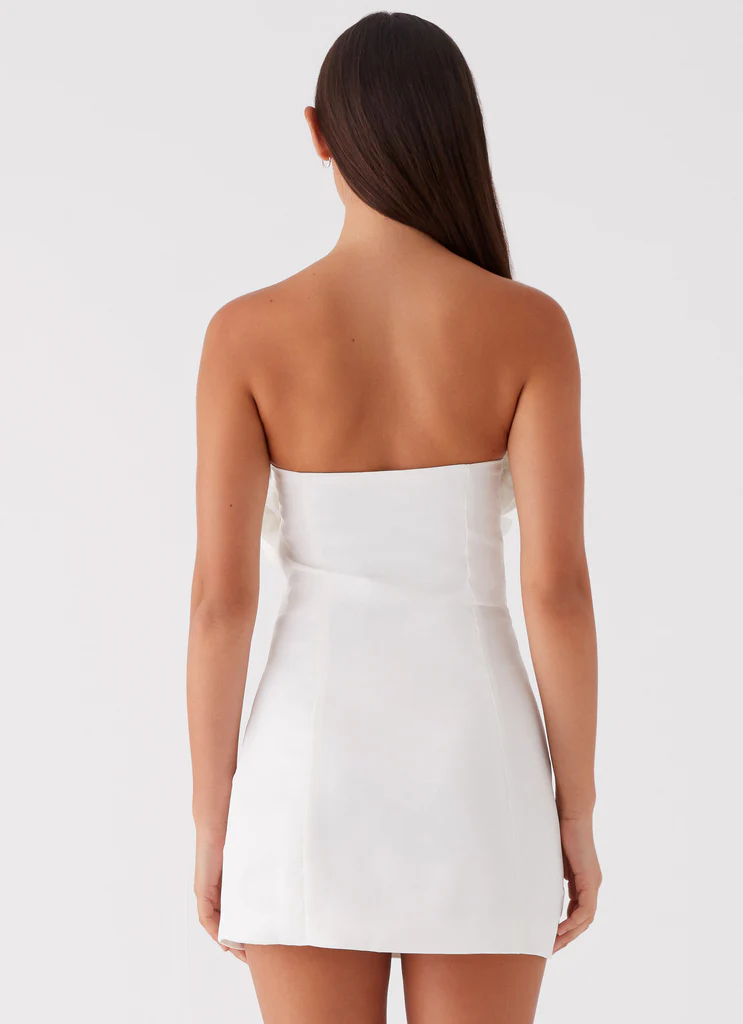 Bouquet Dream Mini Dress - White