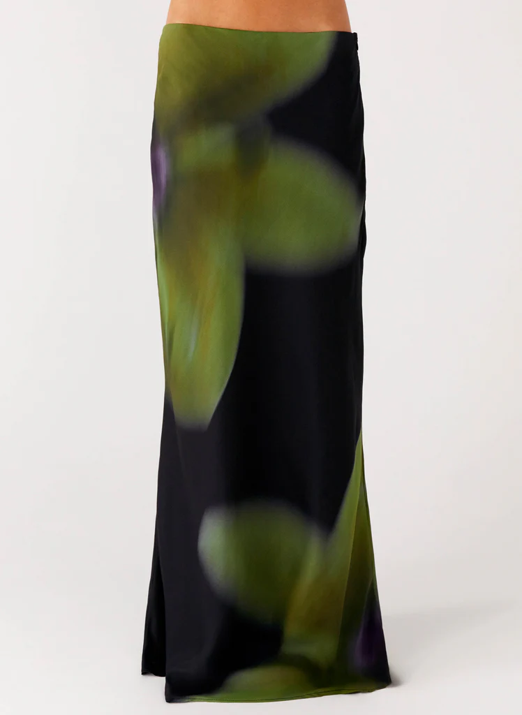 Rosetta Maxi Skirt - Lime Flower