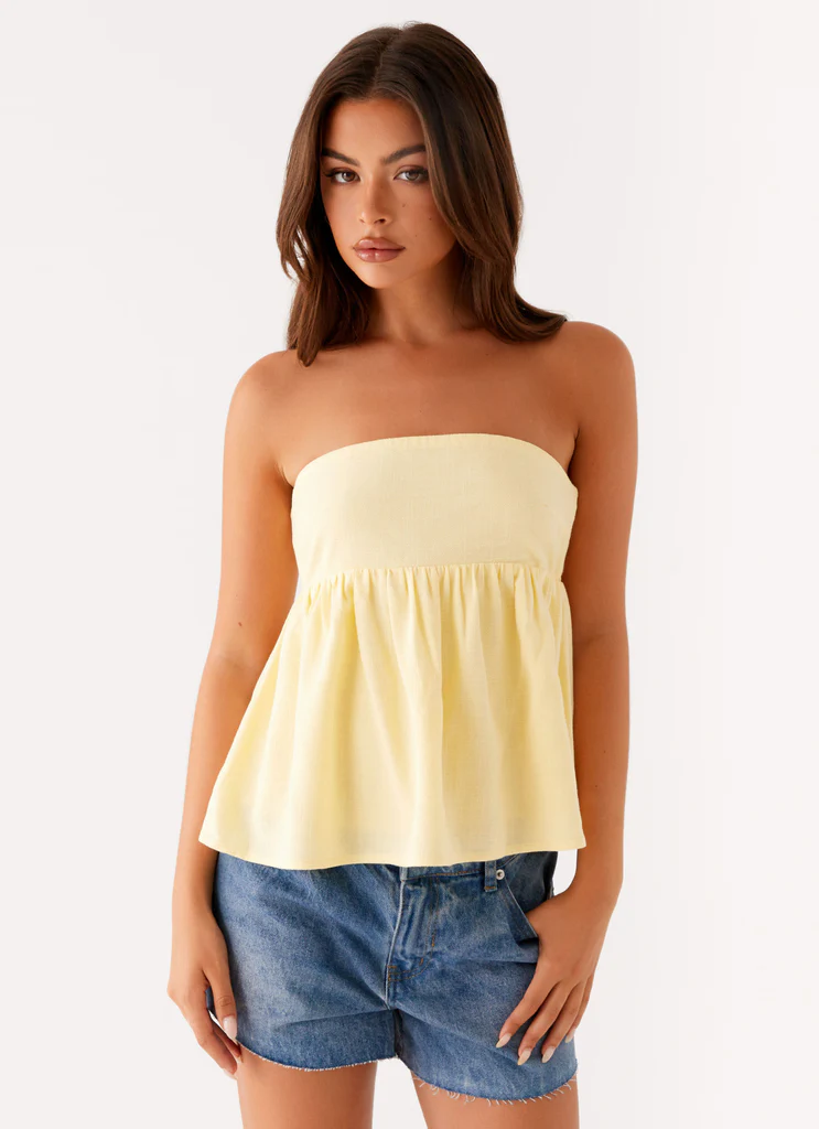 Cassie Tube Top - Yellow