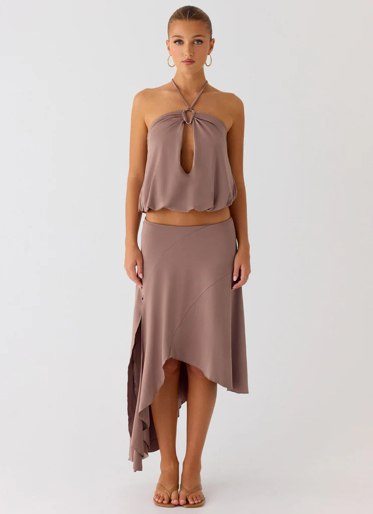 Jisoo Halter Top - Desert Taupe