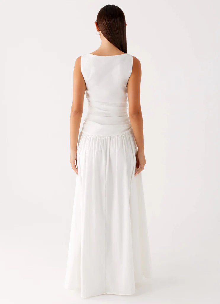 Carmel High Neck Maxi Dress - White