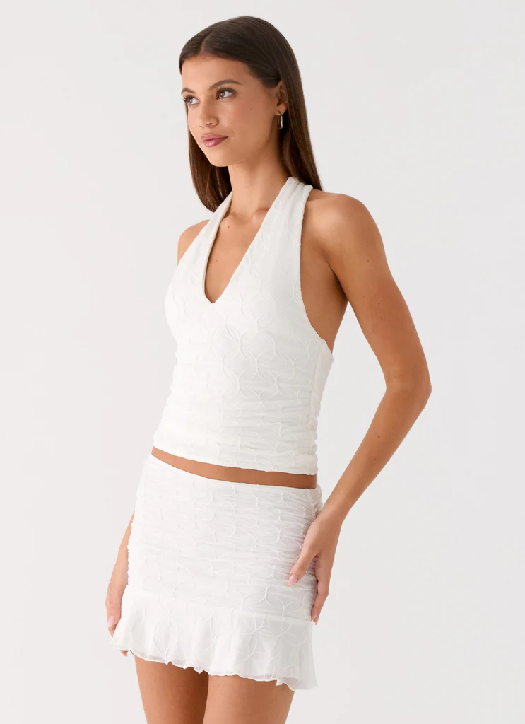 Lavena Mini Skirt - White