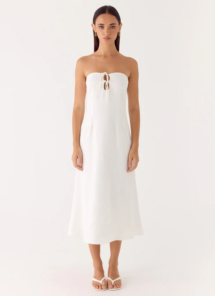 Sun Searching Midi Dress - White