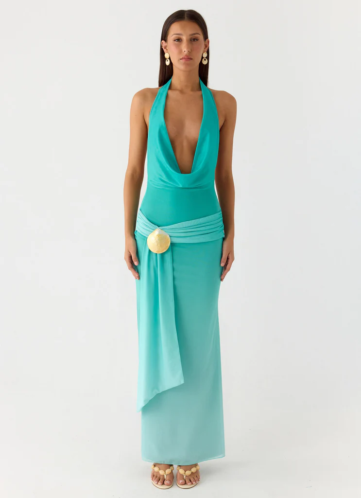 Paradox Shell Maxi Dress - Mint Ombre