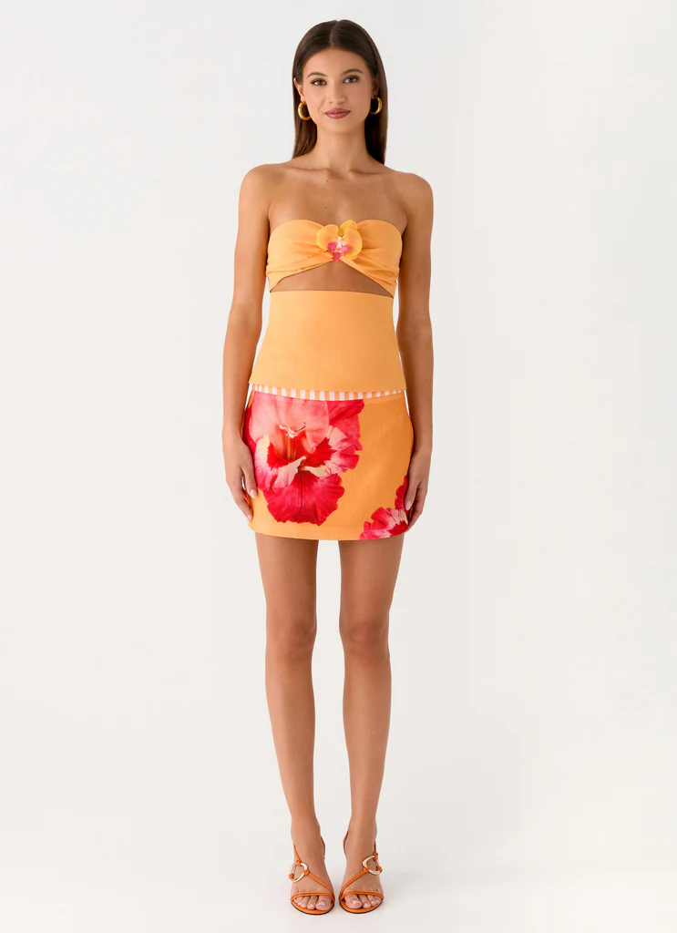 Saya Tie Top - Orange