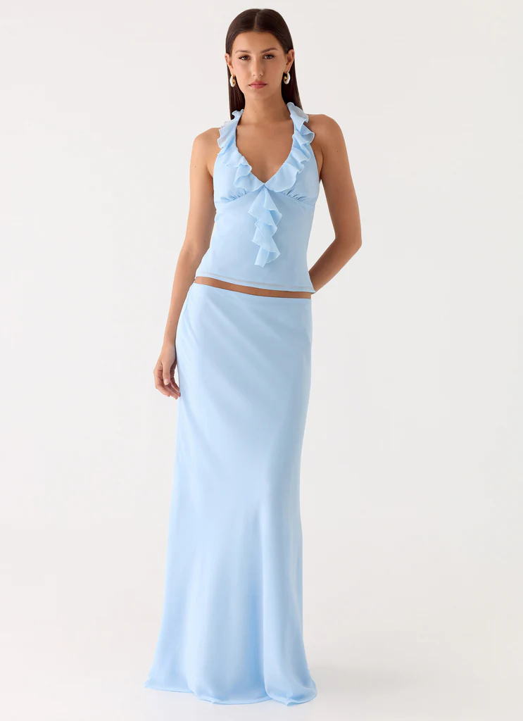 Log In Halter Top - Blue