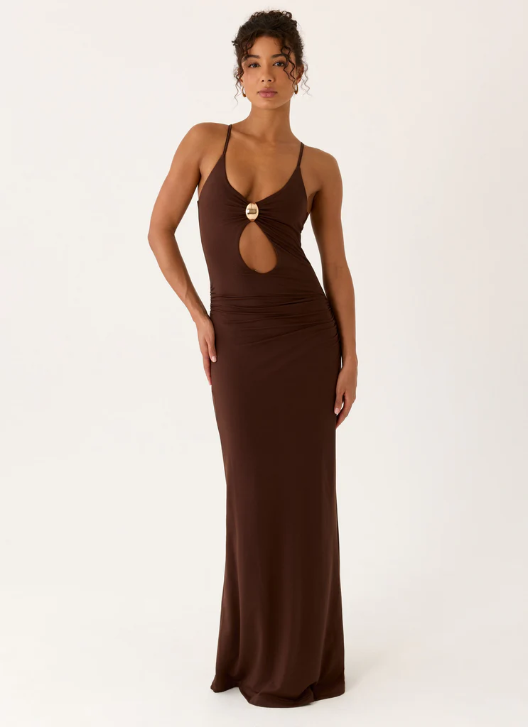 Inez Maxi Dress - Chocolate