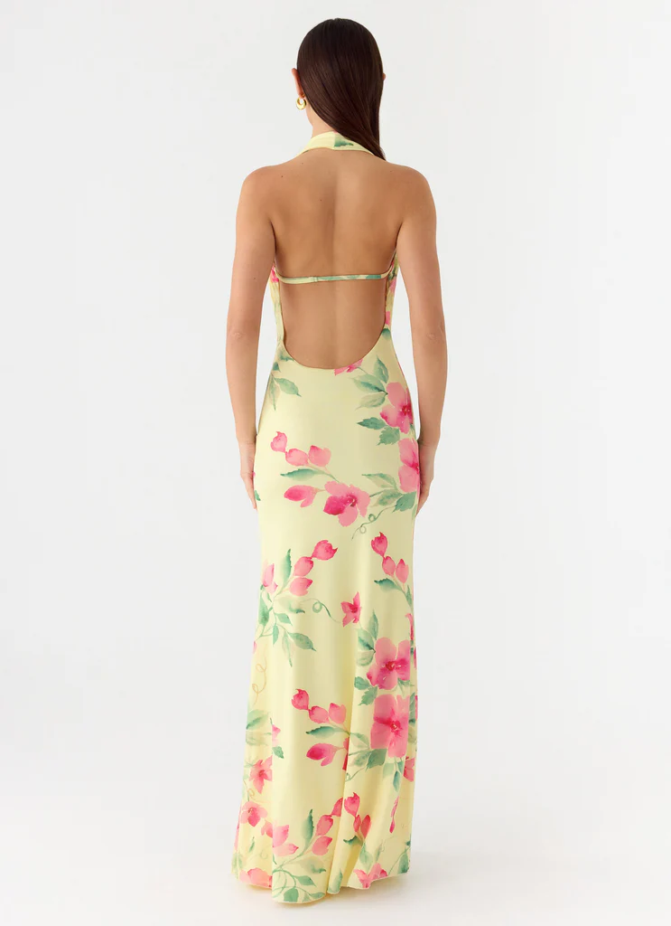 Like You Better Maxi Dress - Lemon Soleil