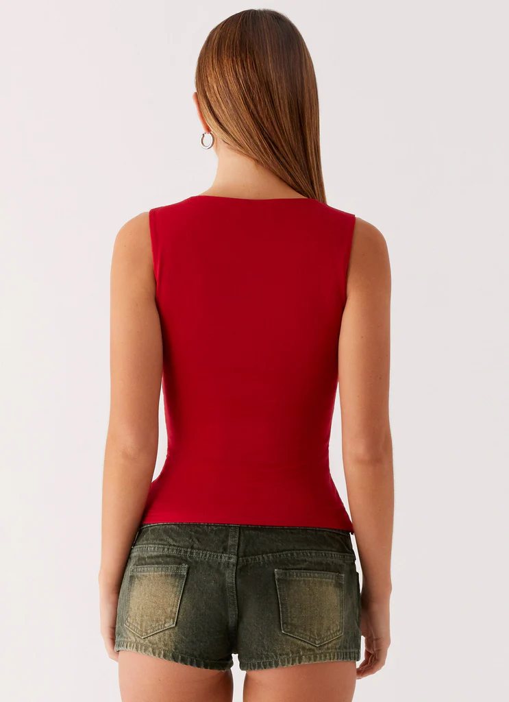 Aria Top - Merlot Red