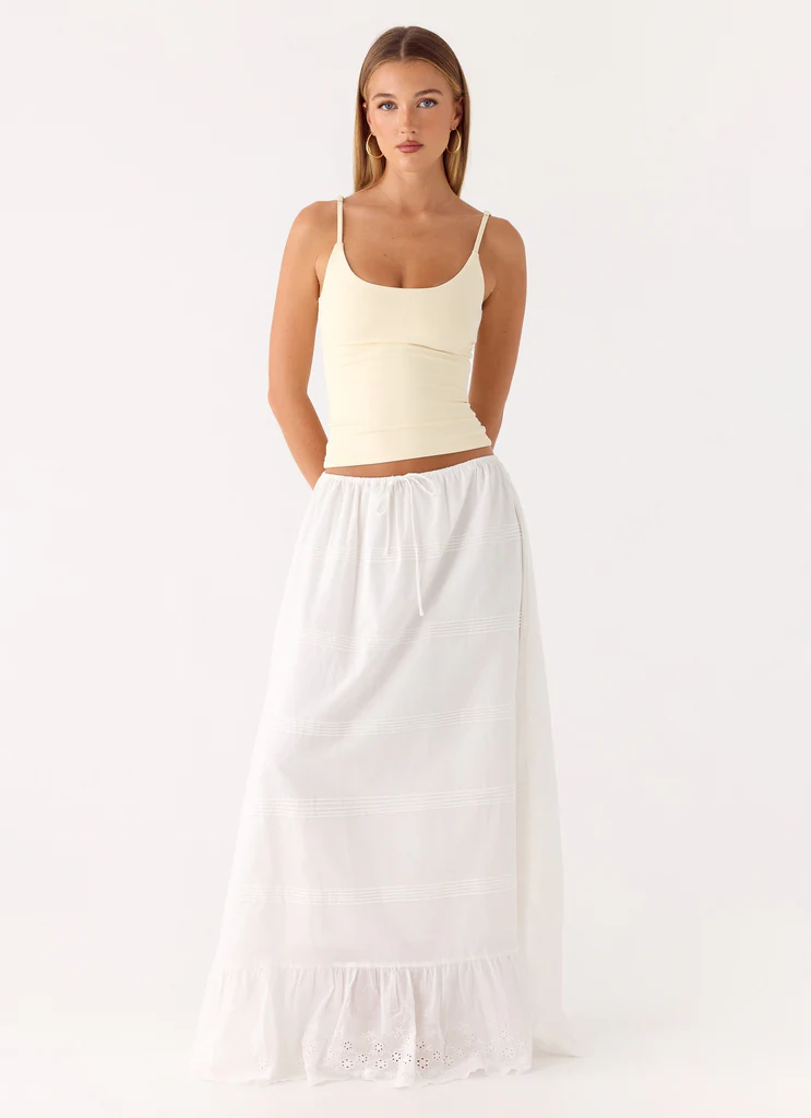 Lior Cotton Maxi Skirt - White
