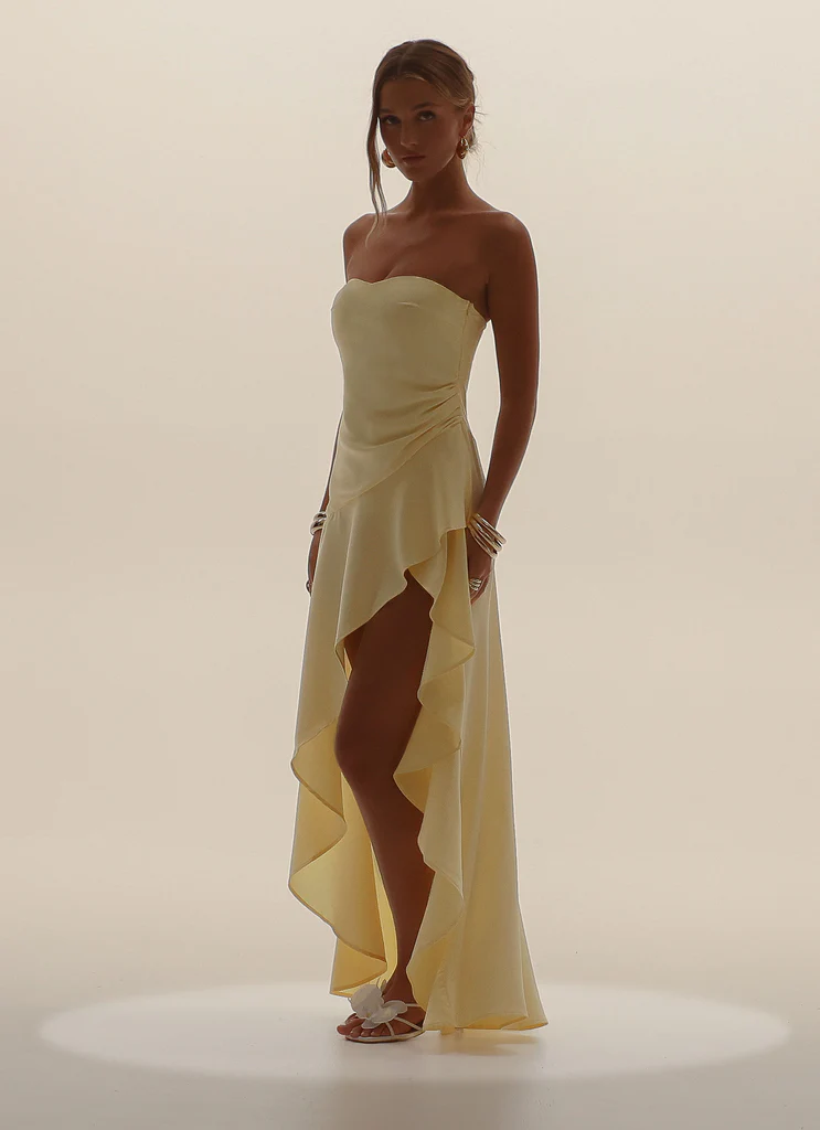 Bodie Maxi Dress - Pastel Yellow