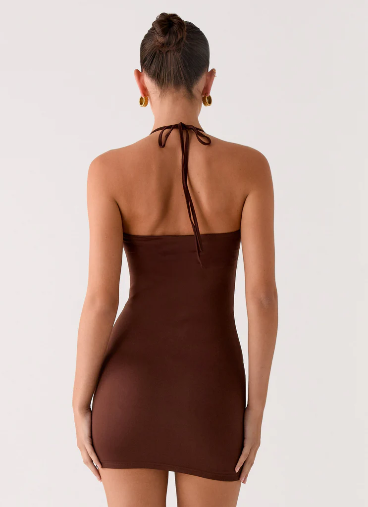 Palm Beach Mini Dress - Chocolate