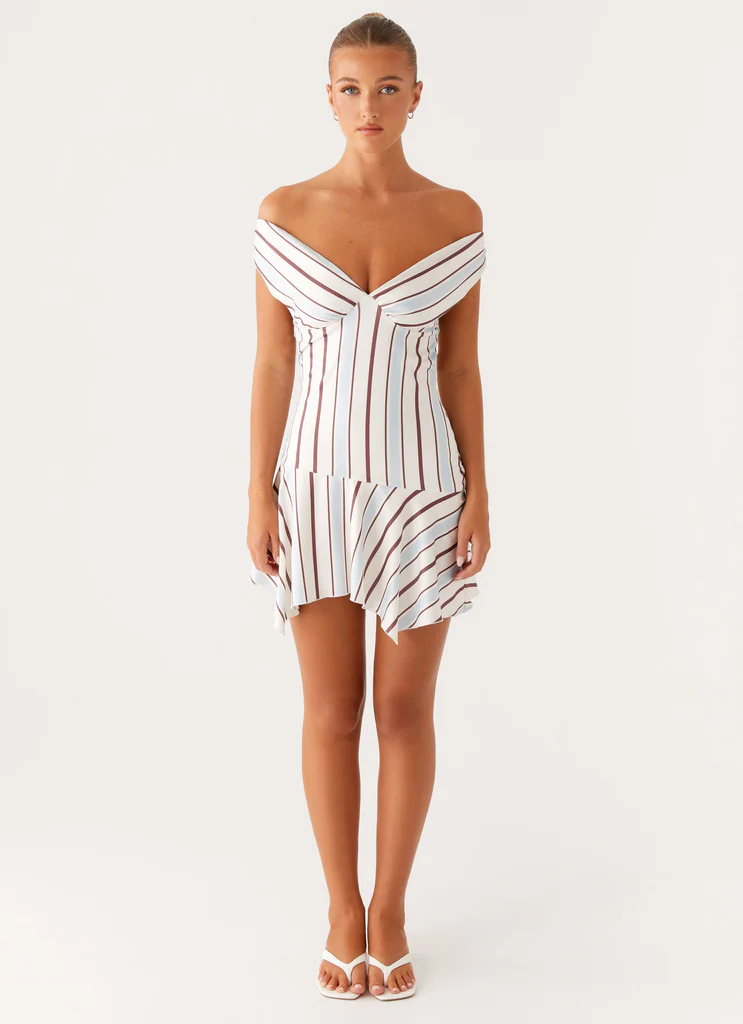 Kirby Mini Dress - Blue Stripe